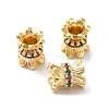 Rack Plating Brass Pave Cubic Zirconia Beads KK-D100-07KCG-1
