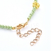 Glass Seed Beads Anklets X-AJEW-AN00286-03-3