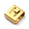 Ion Plating(IP) 304 Stainless Steel Square Slide Charms STAS-L132-04H-G-2
