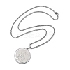201 Stainless Steel Rhinestone Pendant Necklaces for Women LS-NJEW-U021-03P-4