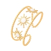 304 Stainless Steel Enamel Cuff Bangles for Women BJEW-D306-06G-2