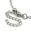 304 Stainless Steel Cable Chain Macrame Pouch Empty Stone Holder for Pendant Necklaces Making NJEW-TA00118-01-3