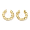 Twist Ring Rack Plating Brass Cuff Earrings for Women Men EJEW-K245-10G-1