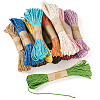 12 Rolls 12 Colors Twisted Straw Paper Cords OCOR-TA0002-96-3