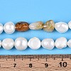Heated Natural Citrine Nuggets & Natural Cultured Freshwater Pearl Beads Strands PEAR-N023-01A-15-5