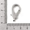 Brass Clear Cubic Zirconia Lobster Claw Clasps KK-Z078-49B-P-3