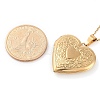 304 Stainless Steel Heart Locket Pendant Cable Chain Necklaces for Women NJEW-M050-04F-G-5