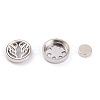 304 Stainless Steel Magnetic Diffuser Locket Aromatherapy Essential Oil Buckle AJEW-M027-07P-4