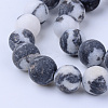 Natural Zebra Jasper Beads Strands X-G-Q462-8mm-01-1