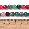 Dyed Natural Agate Faceted Round Beads Strands G-E320E-8mm-16-2