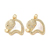 Brass Micro Pave Cubic Zirconia Pendants KK-B083-39B-G-1