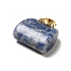 Natural Blue Spot Jasper Brass Pendants KK-E274-01G-19-4