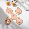 Golden Plated Alloy Enamel Charms ENAM-S118-07B-5