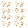 ARRICRAFT 10 Pairs Brass Stud Earring Findings KK-AR0002-55-1