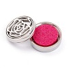 304 Stainless Steel Magnetic Diffuser Locket Aromatherapy Essential Oil Buckle AJEW-M027-09P-5