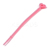 Heart Shape Silicone Cable Zip Ties AJEW-C034-02A-1