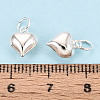 925 Sterling Silver Heart Charms STER-T008-32S-03-4