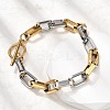 304 Stainless Steel Cable Chain Bracelets for Women BJEW-D377-01E-3