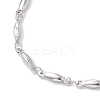Non-Tarnish 304 Stainless Steel Bar Link Chain Bracelets for Women BJEW-JB10589-02-3