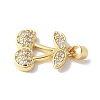 Brass Micro Pave Cubic Zirconia Pendants KK-A252-34G-02-2
