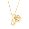Brass Micro Pave Clear Cubic Zirconia Pendant Necklaces NJEW-Z038-01G-P-2
