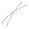 Adjustable Round Braided Microfiber Leather Cord Bracelet Making KK-CBAC260-01G-28-2