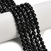 Natural Black Onyx Beads Strands X-G-C280-B01-6mm-1