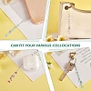Flower Acrylic & Glass Mobile Straps HJEW-YW00038-01-6