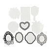 10Pcs 10 Styles Vintage Lace Waterproof PET Stickers Sets LS-DIY-M066-05B-3