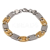 201 Stainless Steel Mariner Link Chain Bracelets BJEW-B078-58GP-1