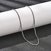 2MM 304 Stainless Steel Link Chain Necklaces for Women NJEW-B131-10P-1