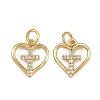 Brass Micro Pave Cubic Zirconia Pendants ZIRC-I367-05G-06-1