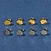 16Pcs 2 Colors 201 Stainless Steel Stud Earring Findings with Hole EJEW-FS0001-20-9