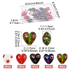 24Pcs 5 Colors Handmade Millefiori Glass Beads LAMP-FS0001-36-4