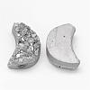 Electroplated Natural Druzy Quartz Crystal Beads G-G888-07A-2