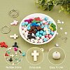 DIY Cross Keychain Bracelet Making Kit for Wallet Car Key DIY-AR0002-73-4