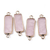 Natural Rose Quartz Links Connectors G-N326-33F-1