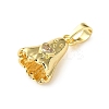 Brass Micro Pave Cubic Zirconia Pendants KK-I383-07G-01-2