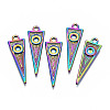 Rainbow Color Alloy Pendant Cabochon Settings PALLOY-N163-111-NR-1