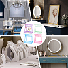 4 Sets 4 Colors Opaque Acrylic Earring Display Stands EDIS-PH0001-44-7