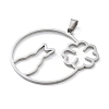 304 Stainless Steel Pendants STAS-I327-02P-04-2