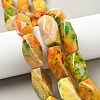Dyed Natural Agate Beads Strands G-I394-C14-1