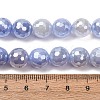 Electroplated Natural Agate Beads Strands G-B191-A07-10mm-16-5