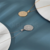 2Pcs 2 Colors 304 Stainless Steel Pendants STAS-LP0003-92F-1