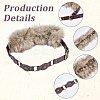 Faux Fur PU Leather Chain Belts AJEW-WH20072-55B-01-6