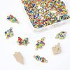 36Pcs 6 Style Alloy Enamel Links Connectors FIND-NB0001-89-3