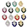 Brass Micro Pave Cubic Zirconia Pendants KK-U032-08P-2