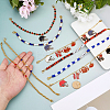 8Pcs 8 Styles Polymer Clay & Glass & Acrylic Bead Baseball Cap Chains HJEW-FH00214-3