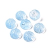 Transparent Spray Painted Glass Beads GLAA-I050-09G-1