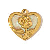 304 Stainless Steel Enamel Pendants STAS-OY006-57G-1